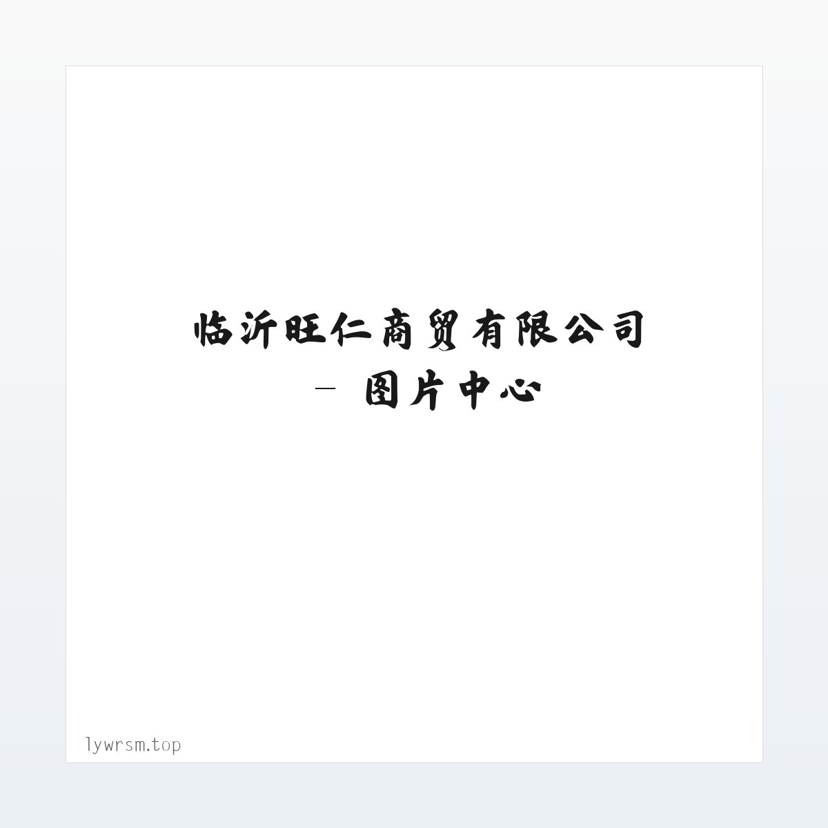 临沂旺仁商贸有限公司 方图